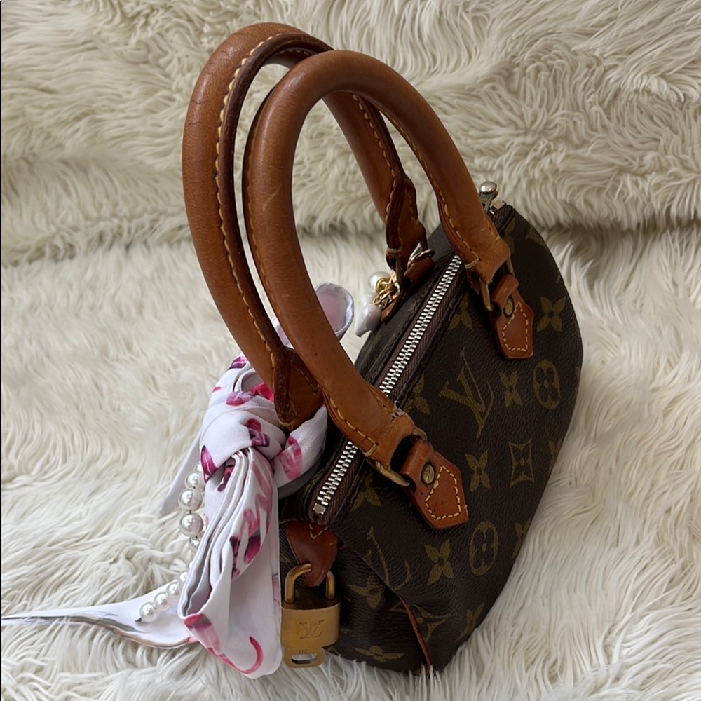 Louis Vuitton Speedy Nano Mini Top Handles LV Monogram Tote Bag - Picture 6 of 15
